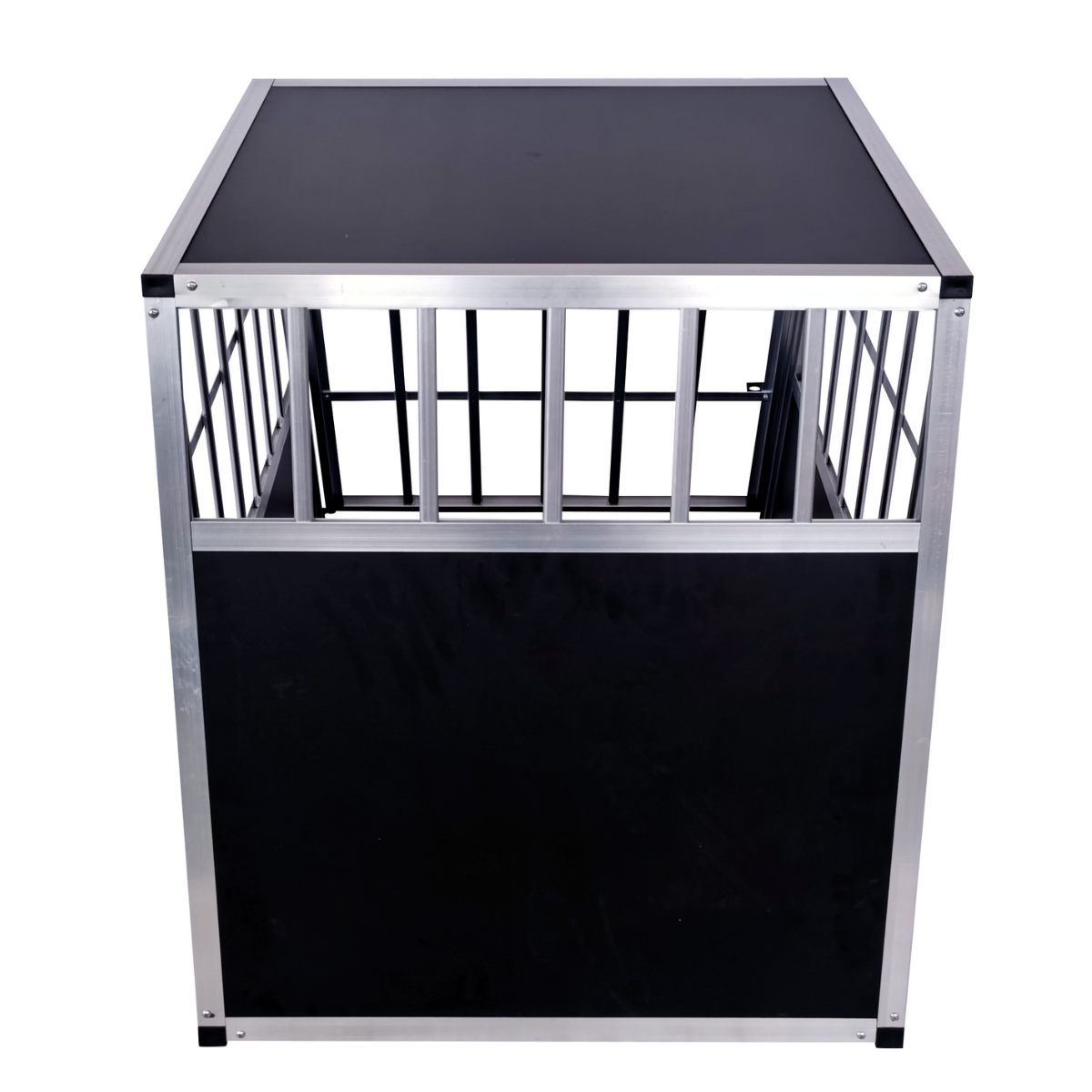 Koiran kuljetushäkki autoon 66 x 90 x 72 cm – alumiinirunko, MDF-pohja, 75° kulmat