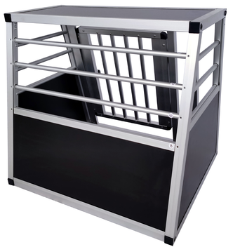 Hundbur för bil 60 x 50 x 55,5 cm – aluminiumram, MDF-botten, 78° vinklar