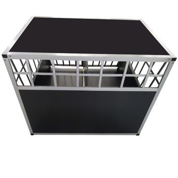 Koiran kuljetushäkki XL 97 x 90 x 70 cm – 2 ovea, väliseinä, alumiinirunko
