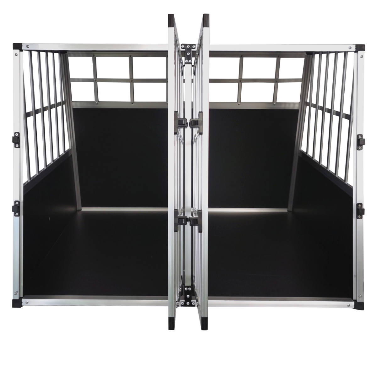 Koiran kuljetushäkki XL 97 x 90 x 70 cm – 2 ovea, väliseinä, alumiinirunko