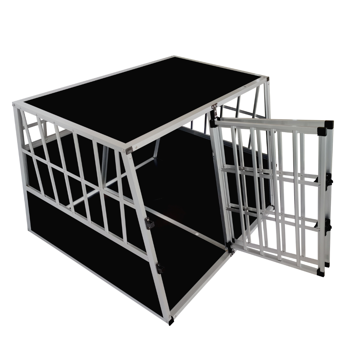 Koiran kuljetushäkki XL 97 x 90 x 70 cm – 2 ovea, väliseinä, alumiinirunko