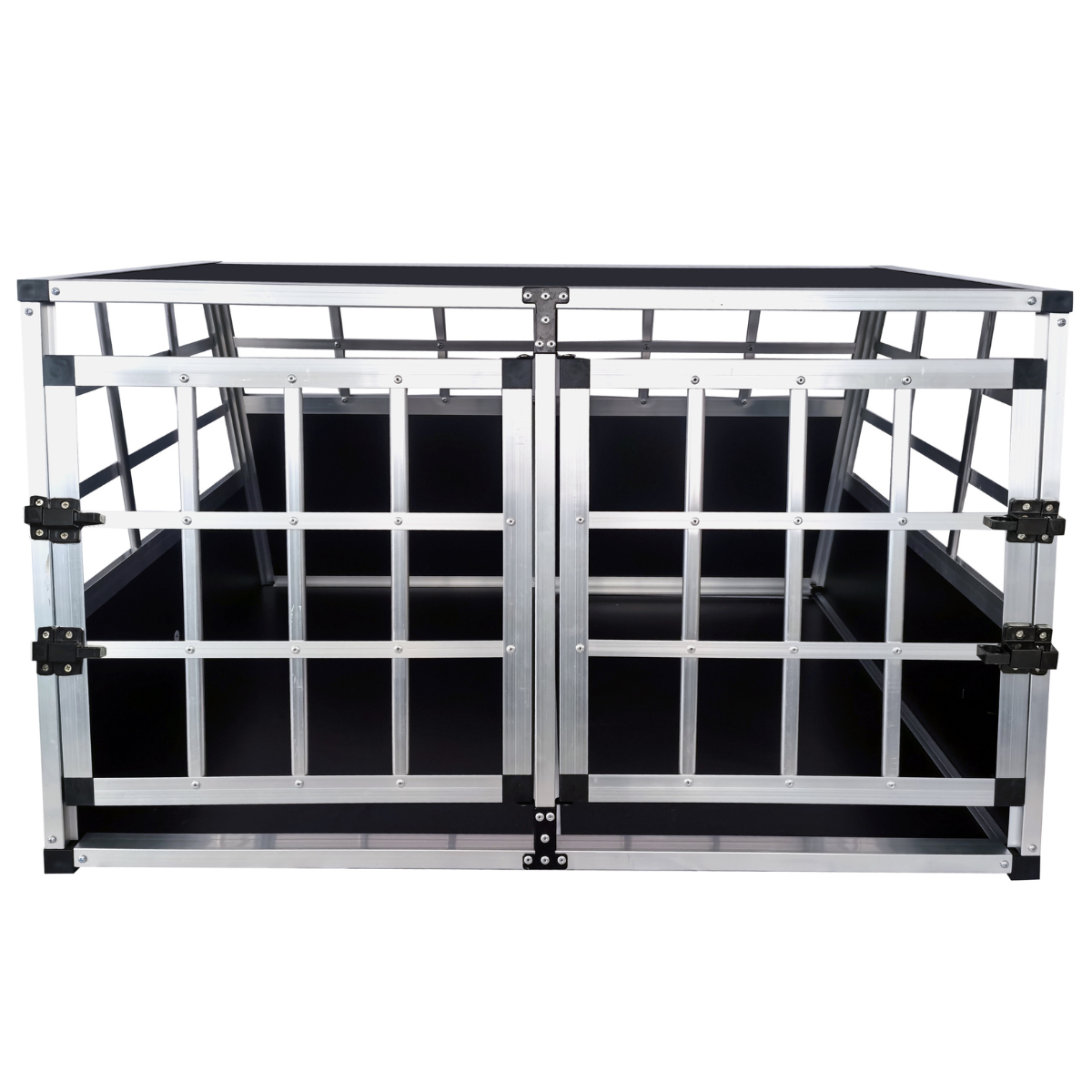 Koiran kuljetushäkki autoon 89 x 70 x 51 cm – 2 koiralle, keskivälilevy, 75° kulmat