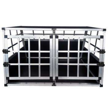Koiran kuljetushäkki autoon 89 x 70 x 51 cm – 2 koiralle, keskivälilevy, 75° kulmat