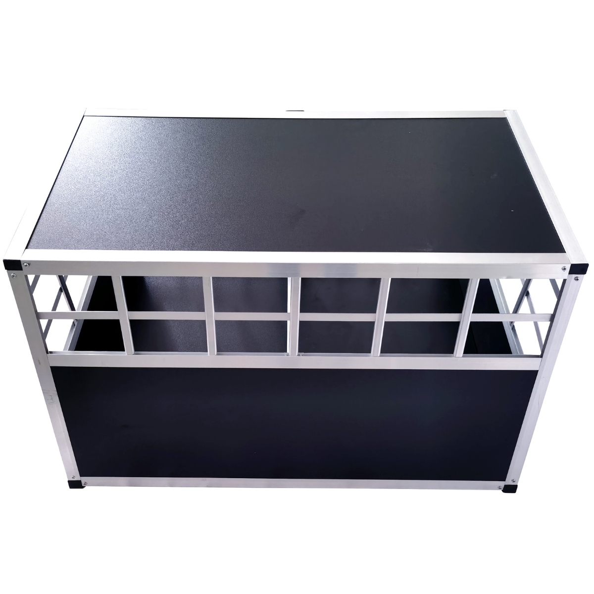 Koiran kuljetushäkki autoon 89 x 70 x 51 cm – 2 koiralle, keskivälilevy, 75° kulmat