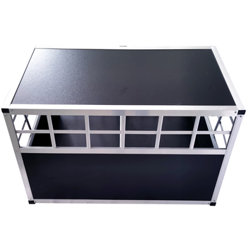 Koiran kuljetushäkki autoon 89 x 70 x 51 cm – 2 koiralle, keskivälilevy, 75° kulmat