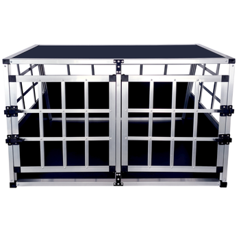 Koiran kuljetushäkki autoon 89 x 70 x 51 cm – 2 koiralle, keskivälilevy, 75° kulmat
