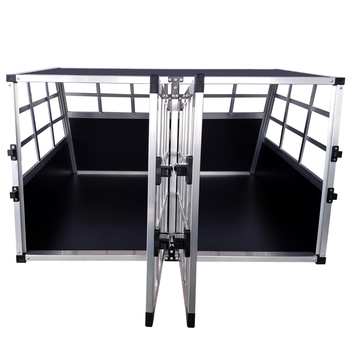 Koiran kuljetushäkki autoon 89 x 70 x 51 cm – 2 koiralle, keskivälilevy, 75° kulmat