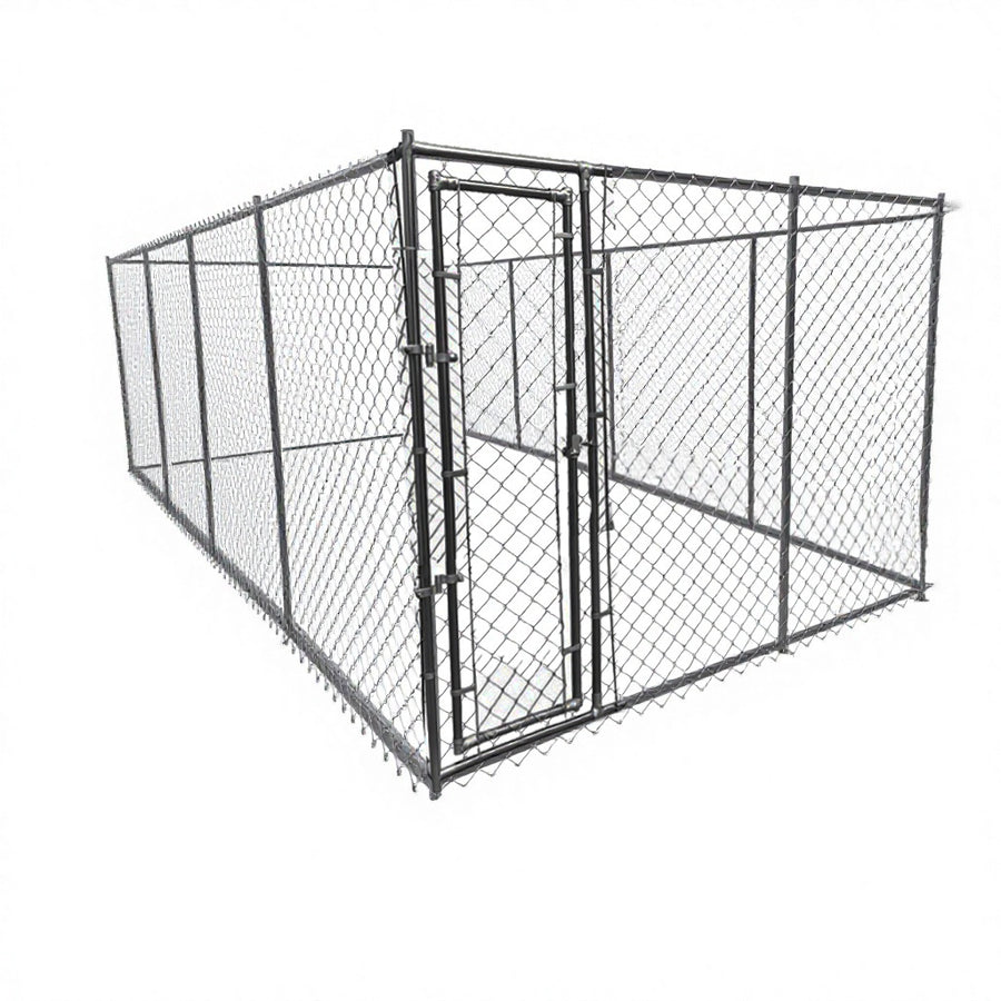 Koiratarha 3 x 6 x 1,82 m – galvanoitu teräs, 60 x 60 mm verkko, lukittava ovi