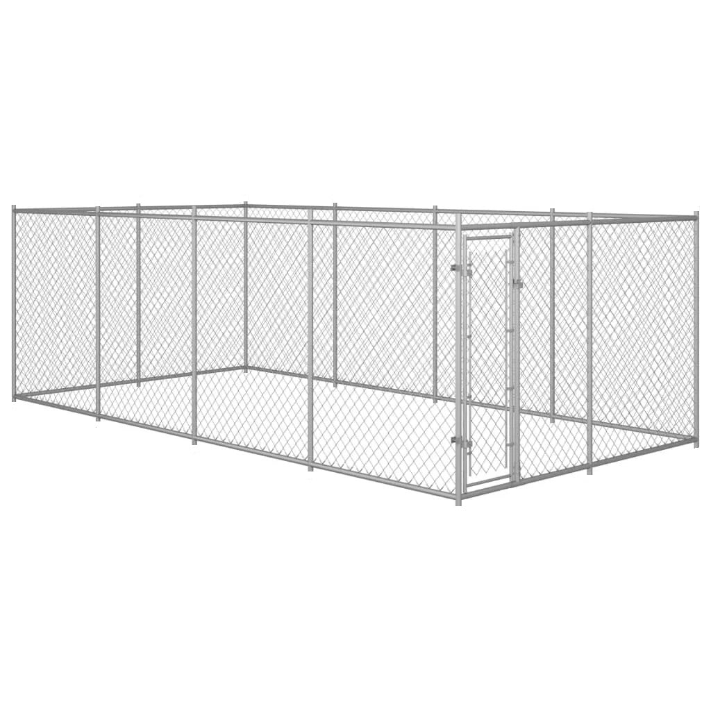 Koiratarha 3 x 6 x 1,82 m – galvanoitu teräs, 60 x 60 mm verkko, lukittava ovi