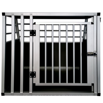 Koiran kuljetushäkki autoon 80 x 65 x 66 cm – alumiinirunko, MDF-pohja, 75° kulmat