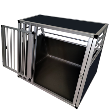 Koiran kuljetushäkki autoon 80 x 65 x 66 cm – alumiinirunko, MDF-pohja, 75° kulmat