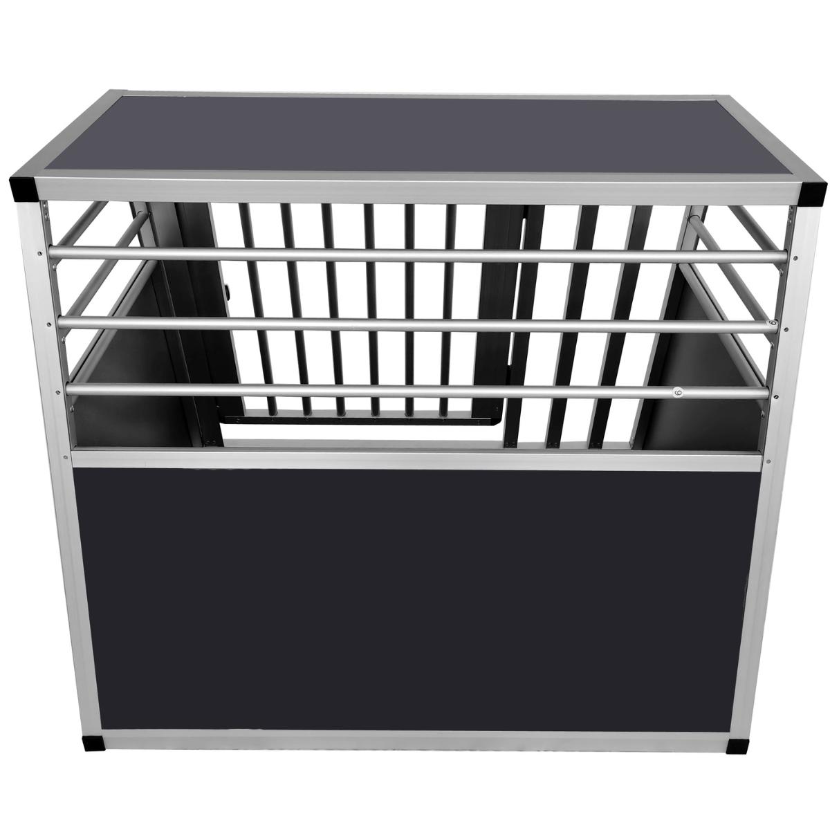 Koiran kuljetushäkki autoon 80 x 65 x 66 cm – alumiinirunko, MDF-pohja, 75° kulmat