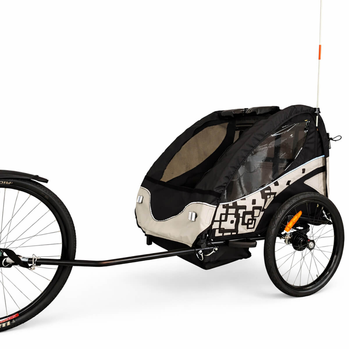 Polkupyörän peräkärry 1–2 lapselle – 2-in-1, 40 kg, 5-pistevaljaat