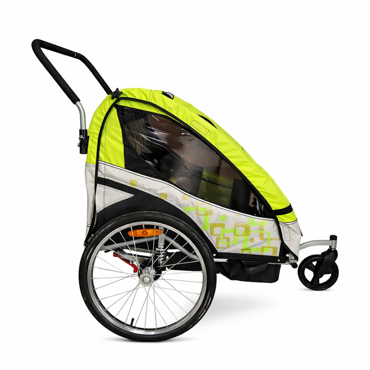 Polkupyörän peräkärry 1–2 lapselle – 2-in-1, 40 kg, 5-pistevaljaat