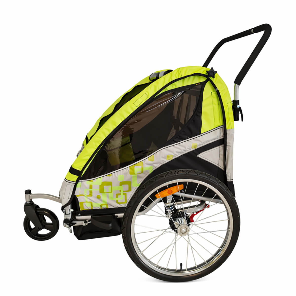 Polkupyörän peräkärry 1–2 lapselle – 2-in-1, 40 kg, 5-pistevaljaat