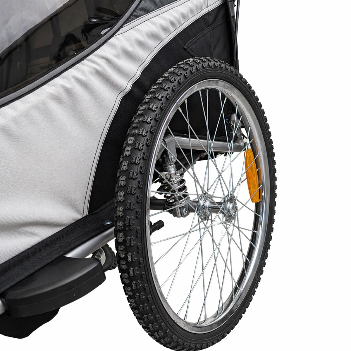 Polkupyörän peräkärry 1–2 lapselle – 2-in-1, 40 kg, 5-pistevaljaat