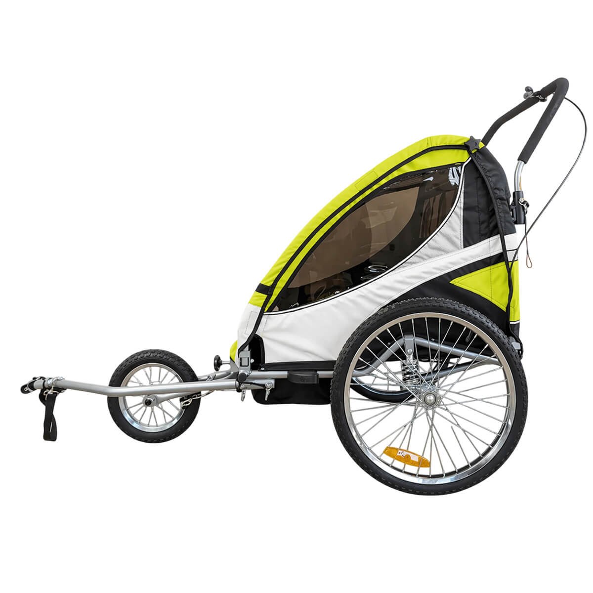 Polkupyörän peräkärry 1–2 lapselle – 2-in-1, 40 kg, 5-pistevaljaat