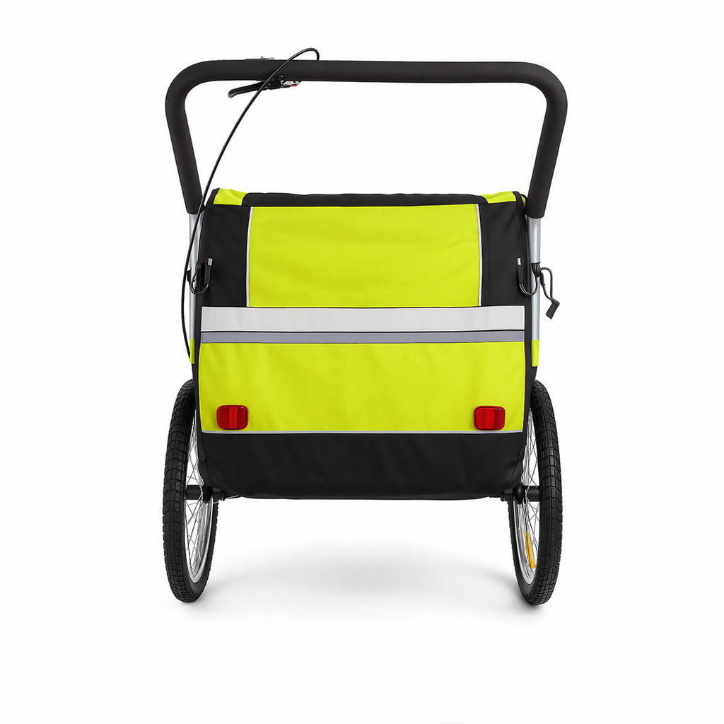 Polkupyörän peräkärry 1–2 lapselle – 2-in-1, 40 kg, 5-pistevaljaat