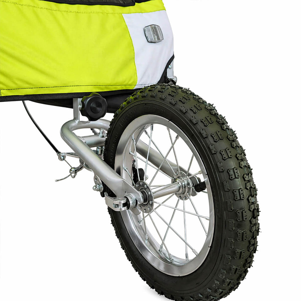 Polkupyörän peräkärry 1–2 lapselle – 2-in-1, 40 kg, 5-pistevaljaat