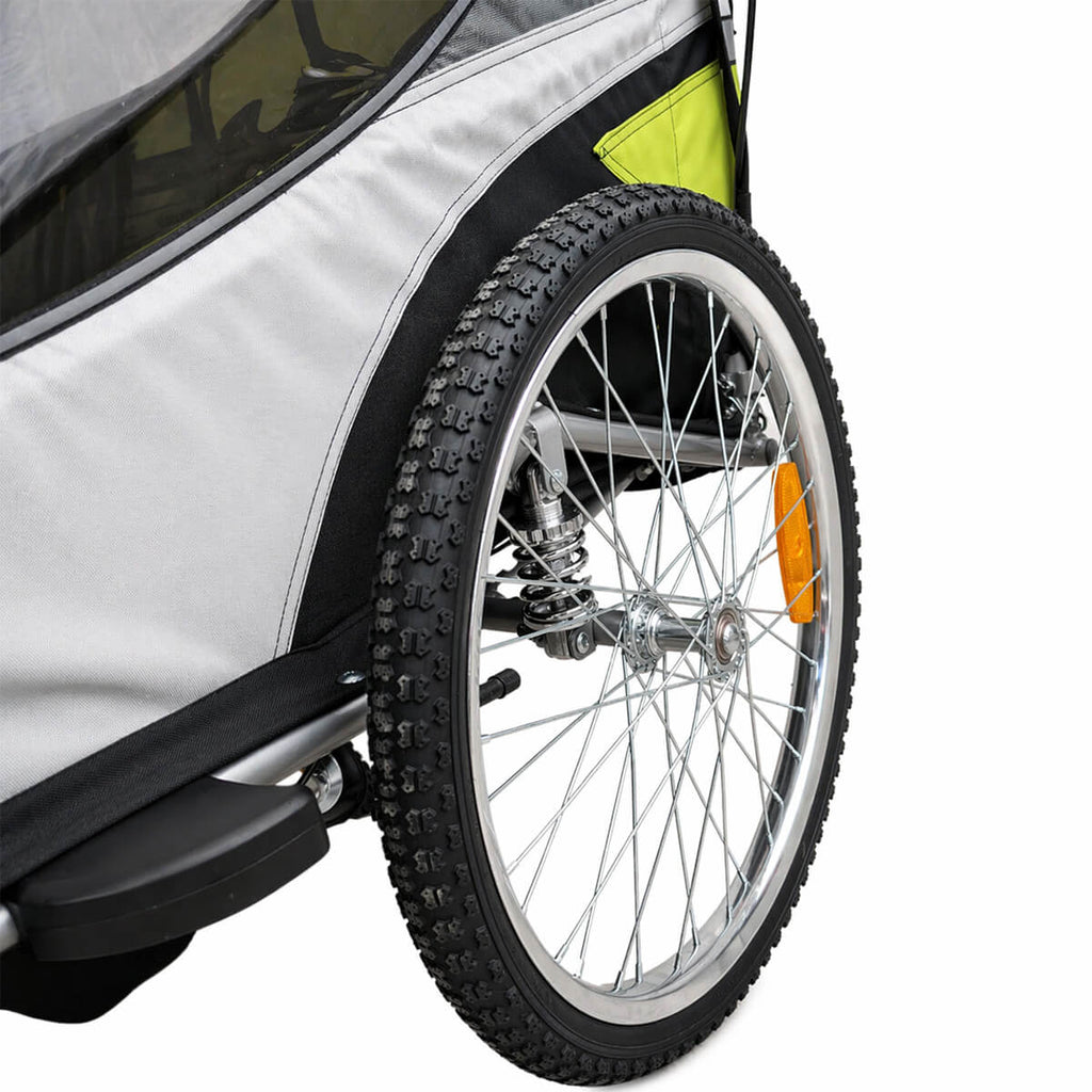 Polkupyörän peräkärry 1–2 lapselle – 2-in-1, 40 kg, 5-pistevaljaat