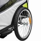 Polkupyörän peräkärry 1–2 lapselle – 2-in-1, 40 kg, 5-pistevaljaat