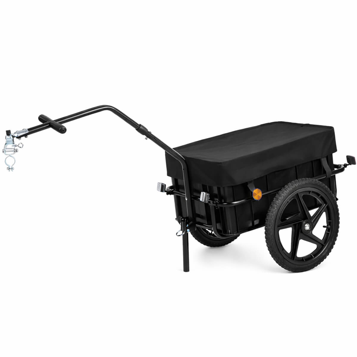 Polkupyörän peräkärry 70 l – 30/60 kg, 2-in-1, teräsrunko