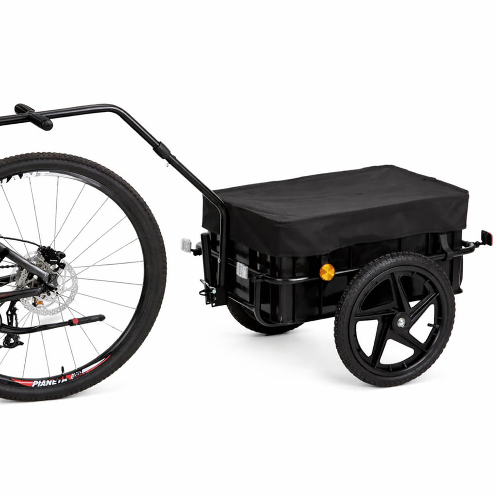 Polkupyörän peräkärry 70 l – 30/60 kg, 2-in-1, teräsrunko