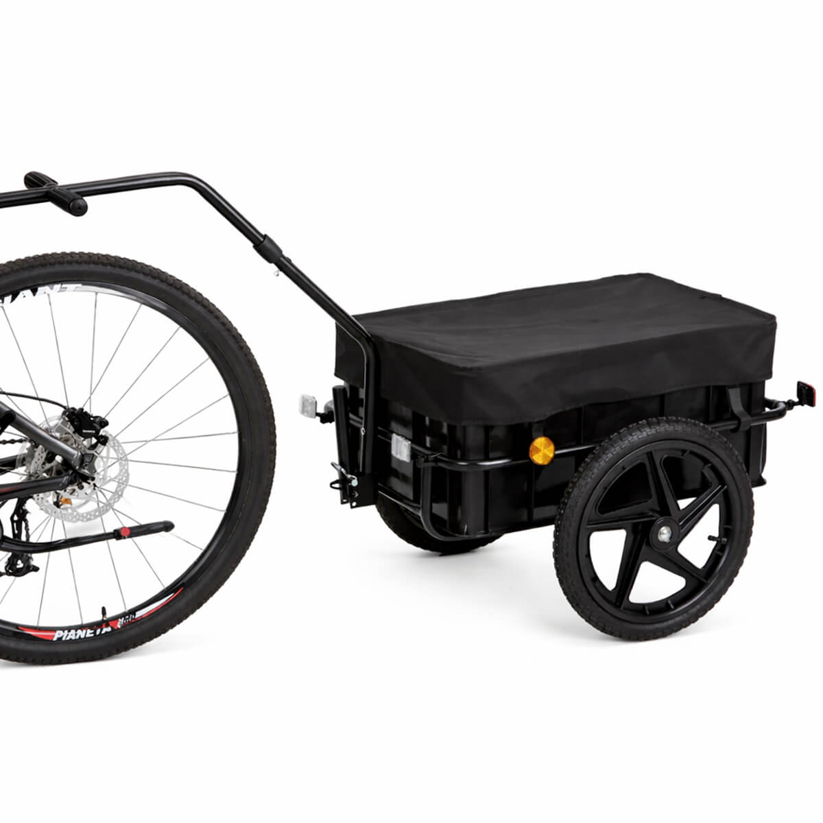 Polkupyörän peräkärry 70 l – 30/60 kg, 2-in-1, teräsrunko
