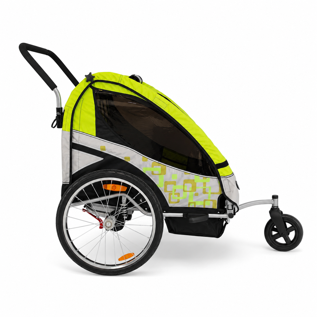 Cykelkärra PACE för 1–2 barn – 2-i-1, 40 kg, 5-punktsbälte