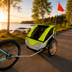 Cykelkärra PACE för 1–2 barn – 2-i-1, 40 kg, 5-punktsbälte