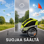 Cykelkärra PACE för 1–2 barn – 2-i-1, 40 kg, 5-punktsbälte