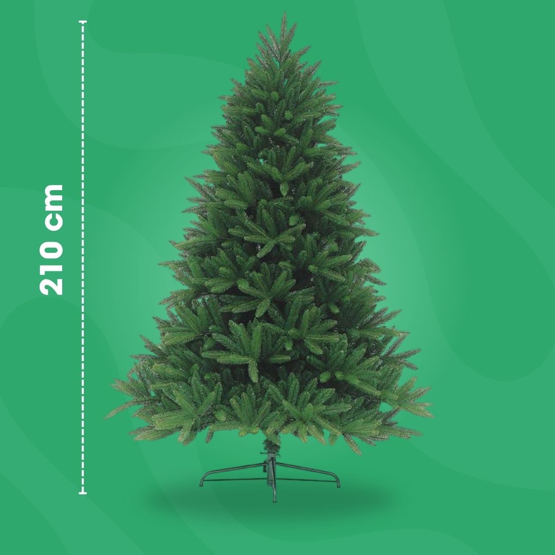Joulukuusi 210 cm – 1090 oksaa, PE/PVC, automaattisesti avautuvat oksat