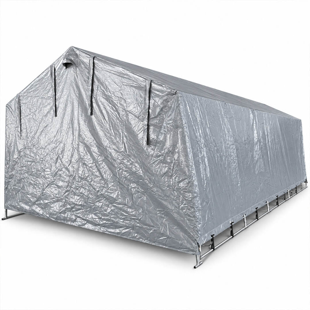 Pressutalli 3,2 × 6 × 1,9 m – 500 g PVC, tummanharmaa