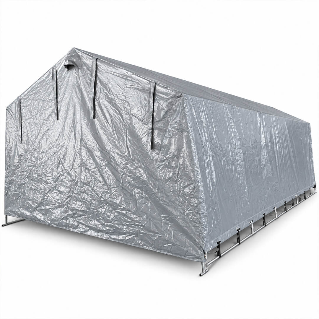 Pressutalli 3,2 × 6 × 1,9 m – 500 g PVC, tummanharmaa