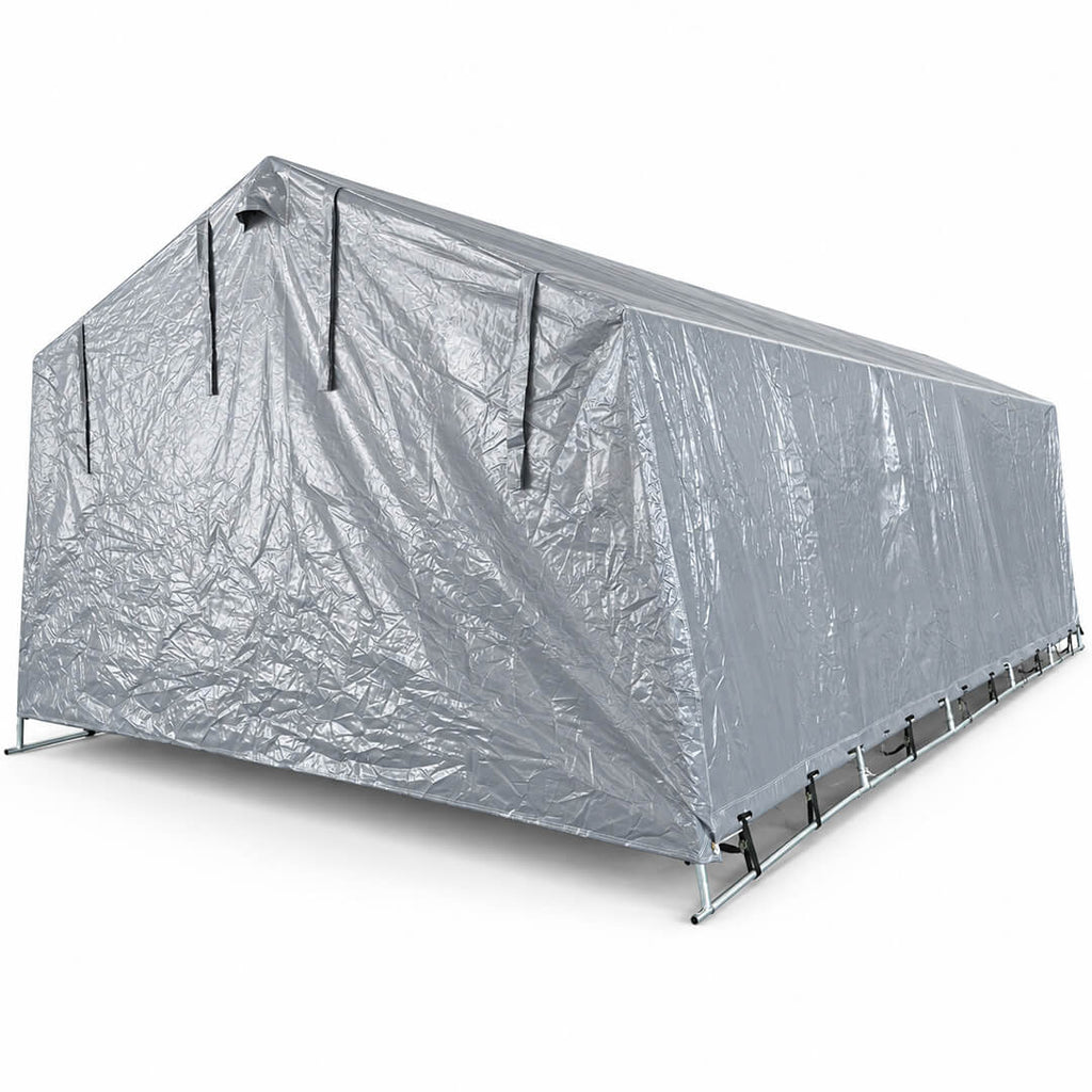 Pressutalli 3,2 × 6 × 2,2 m – 500 g PVC, tummanharmaa