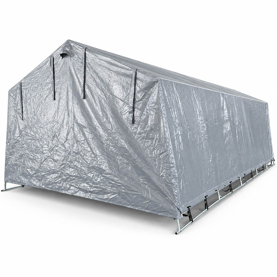 Pressutalli 3,2 × 6 × 2,2 m – 500 g PVC, tummanharmaa