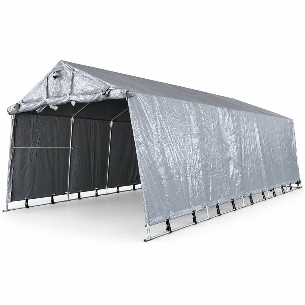 Pressutalli 3,2 × 6 × 2,2 m – 500 g PVC, tummanharmaa