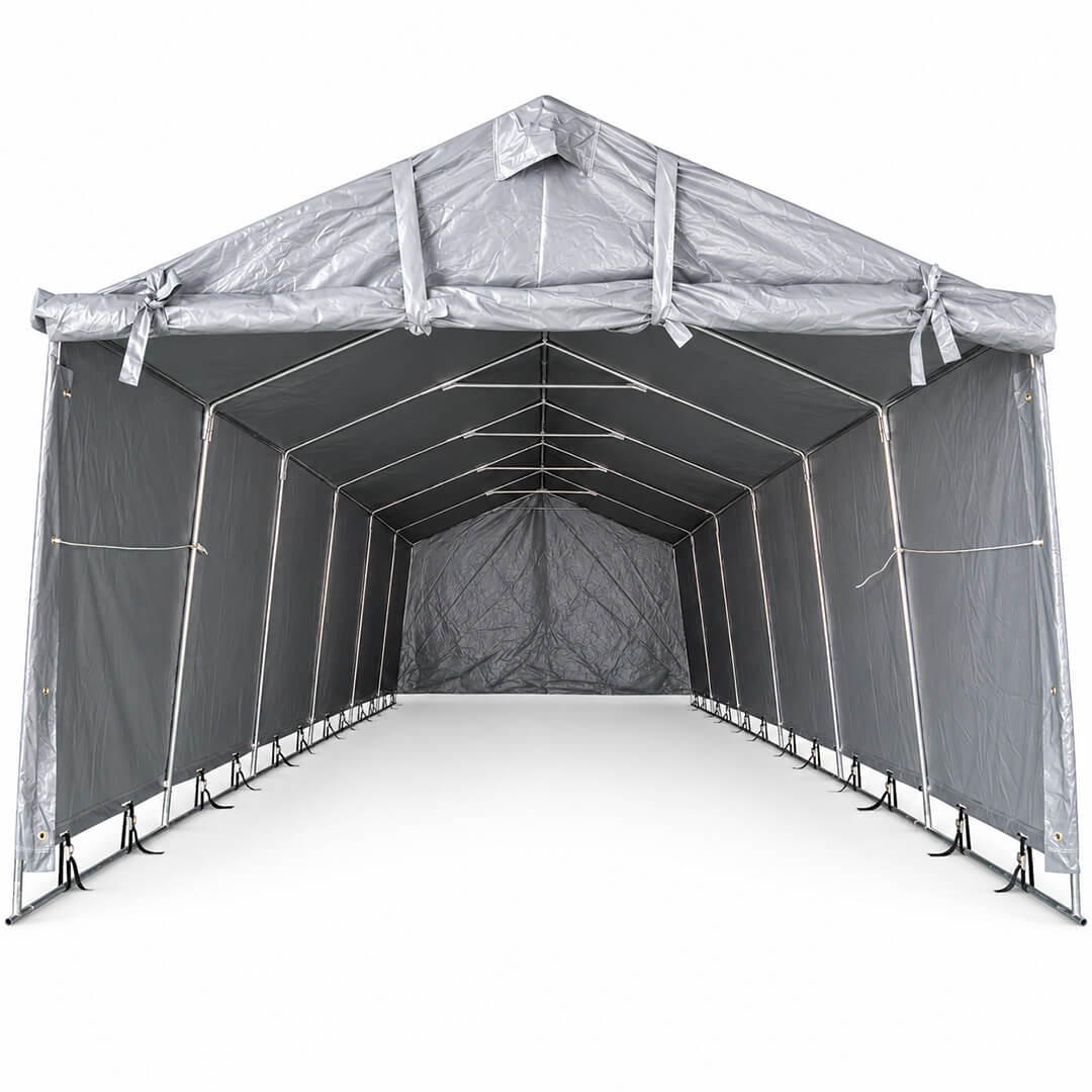 Pressutalli 3,4 × 7 m – 500 g PVC, tummanharmaa
