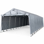 Pressutalli 3,4 × 7 m – 500 g PVC, tummanharmaa