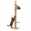 Kattklätterträd i trä 40 x 40 cm, justerbar höjd 150–180 cm