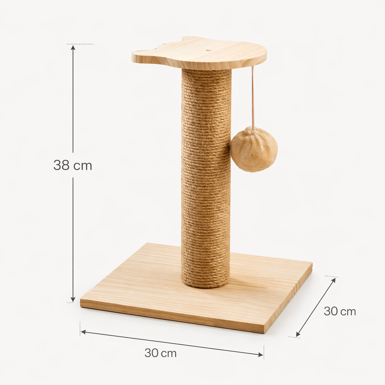 Skrapträ med boll 38 cm