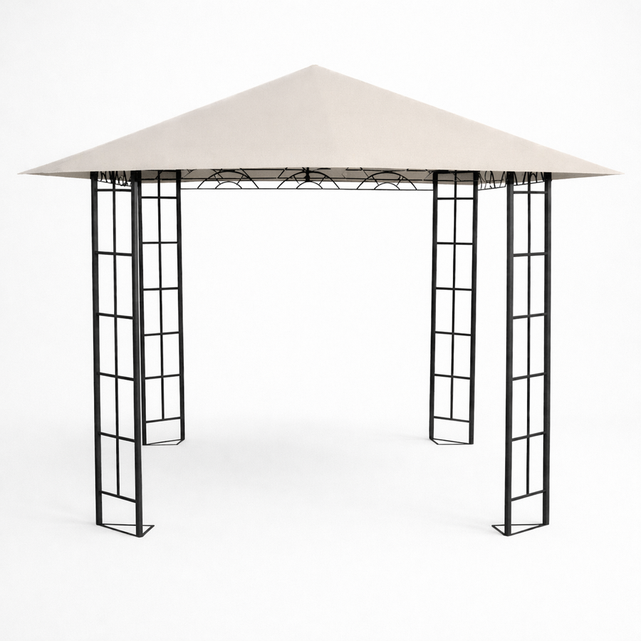 Puutarhakatos 3 x 3 m – teräsrunko, 190 g/m² polyesterikatto, PA-pinnoitus