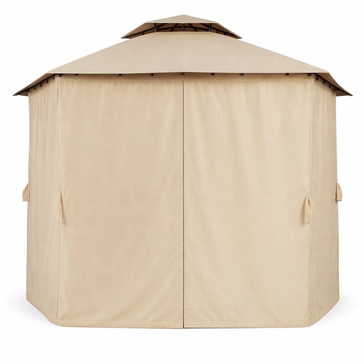 Lund & Leaf Trädgårdstak / Paviljong 360x360x260cm Rund, Beige