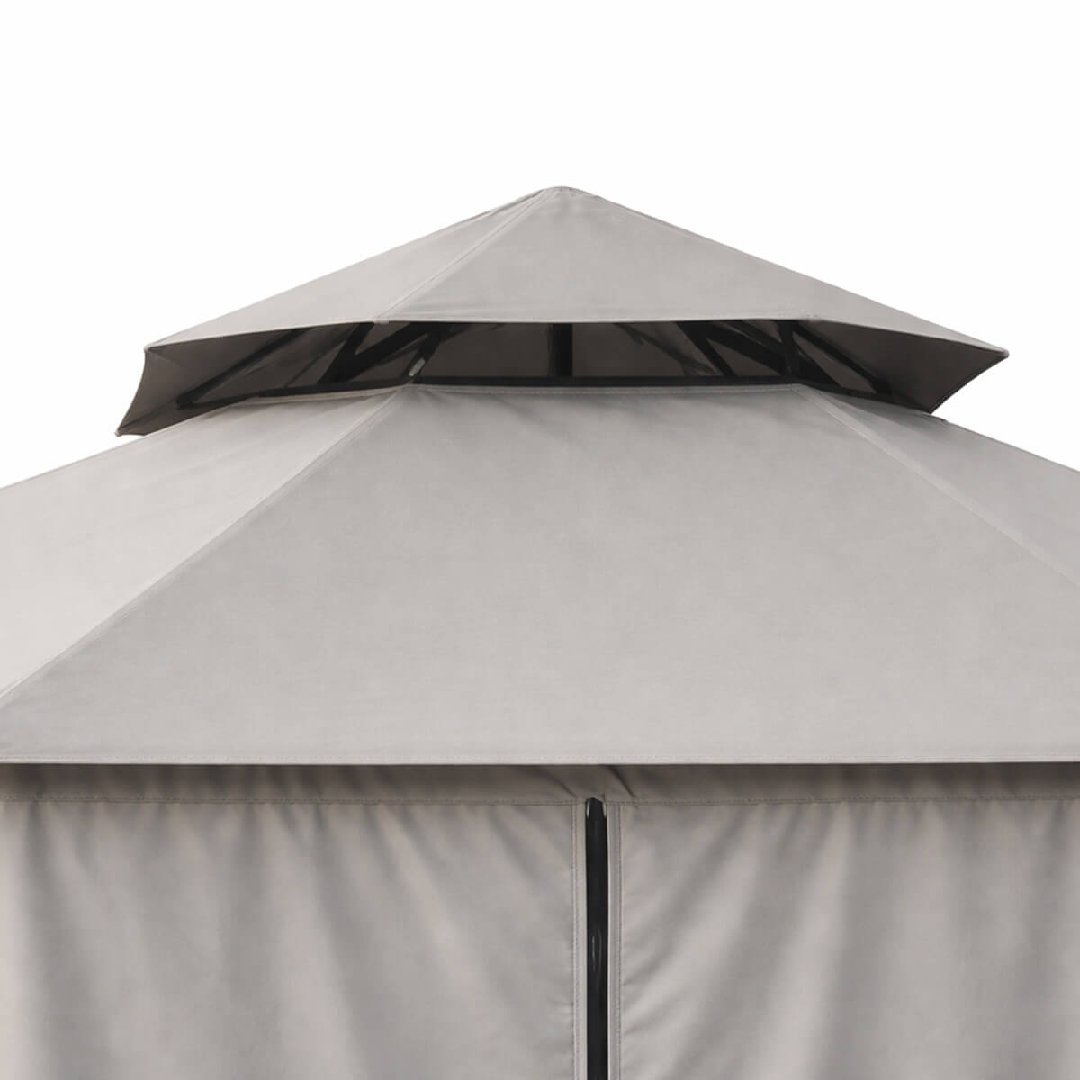 Lund & Leaf Trädgårdstak / Paviljong 360x360x260cm Rund, Grå