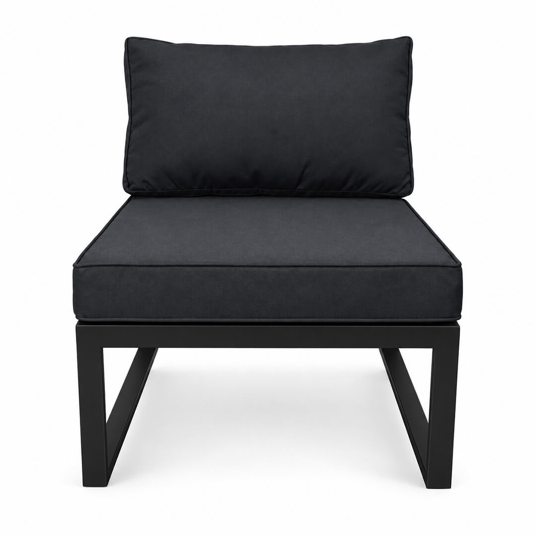 Trädgårdsstol 60 x 75 cm – utan armstöd, 10 cm stoppning, stålram