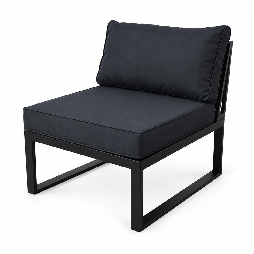 Trädgårdsstol 60 x 75 cm – utan armstöd, 10 cm stoppning, stålram