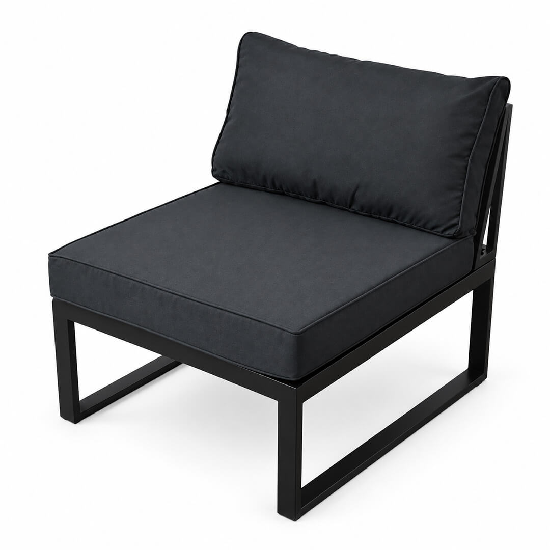 Trädgårdsstol 60 x 75 cm – utan armstöd, 10 cm stoppning, stålram