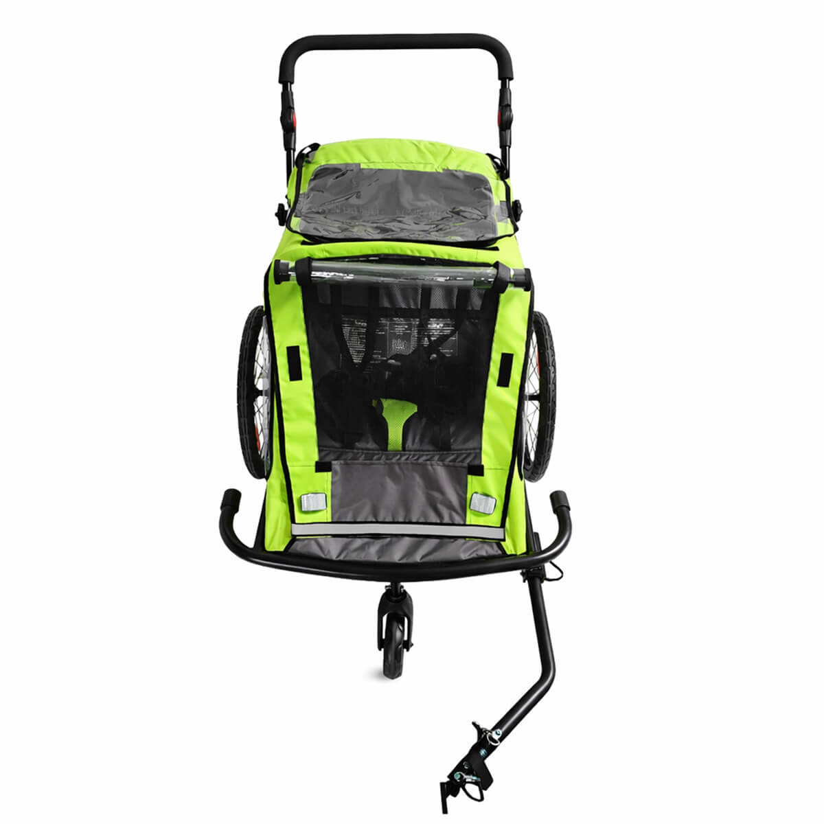 Cykelvagn för 1–2 barn – 2-i-1, 40 kg, 5-punktsbälte