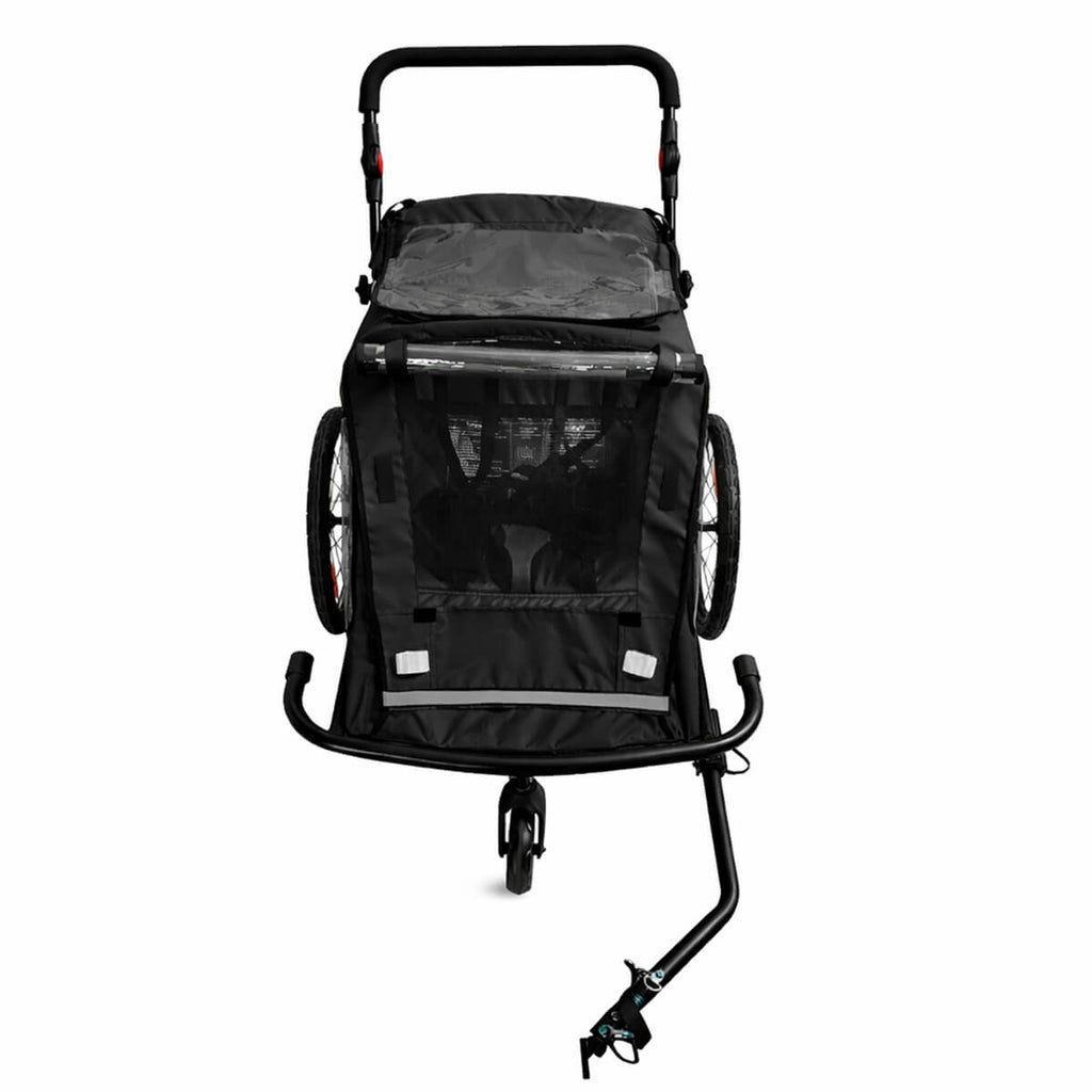 Pyöräkärry 1–2 lapselle – 2-in-1, 40 kg, 5-pistevaljaat