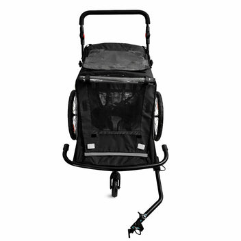 Pyöräkärry 1–2 lapselle – 2-in-1, 40 kg, 5-pistevaljaat